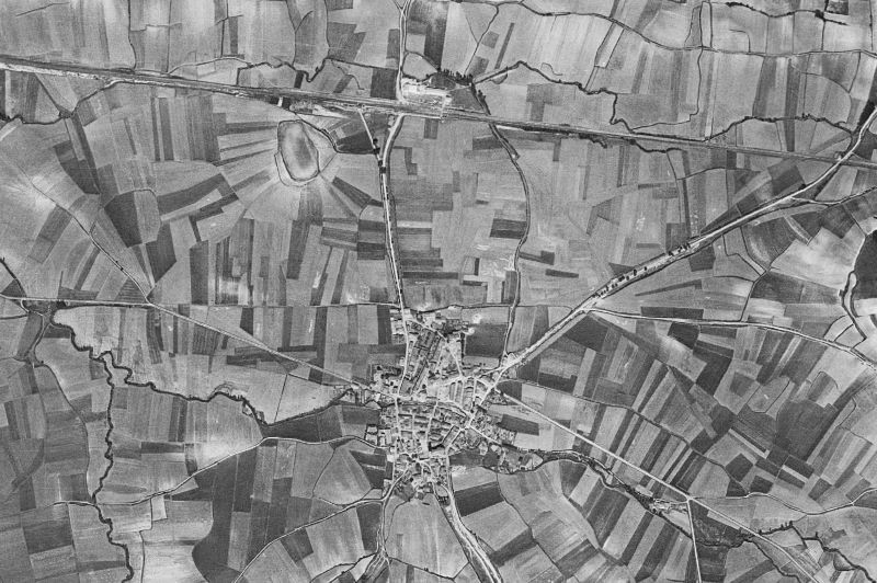Ortofoto de 1956-1957 del núcleo de Alegría-Dulantzi
