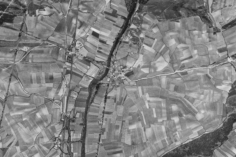Ortofoto de 1956-1957 del núcleo de Arratzua-Ubarrundia