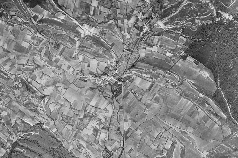 Ortofoto de 1956-1957 del núcleo de Asparrena
