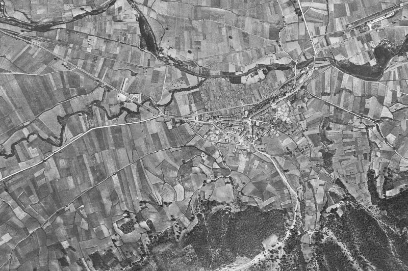 Ortofoto de 1956-1957 del núcleo de Campezo/Kanpezu