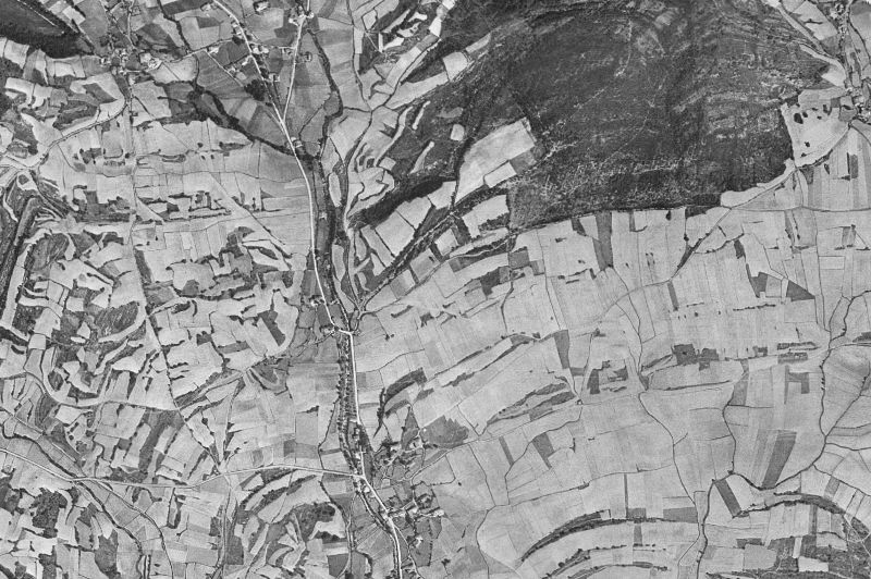 Ortofoto de 1956-1957 del núcleo de Zigoitia