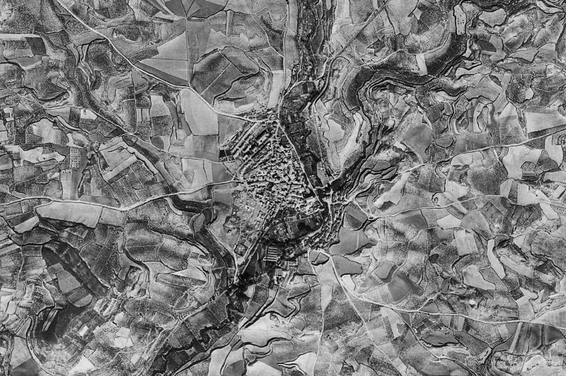 Ortofoto de 1956-1957 del núcleo de Elciego