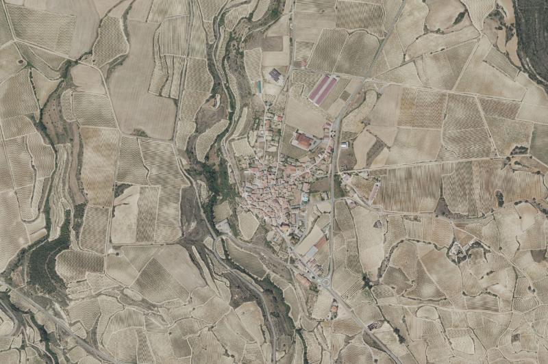 Ortofoto actual del núcleo de Elvillar/Bilar