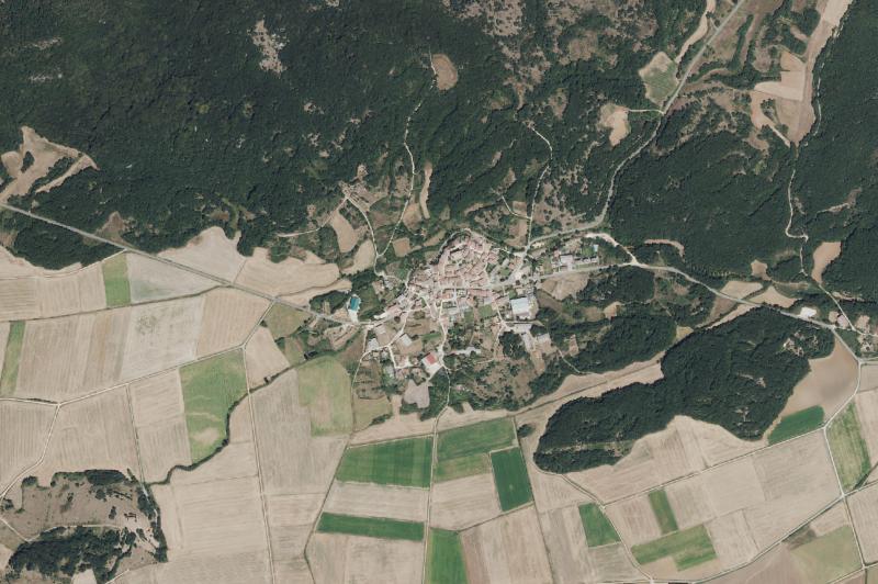 Ortofoto actual del núcleo de Lagrán