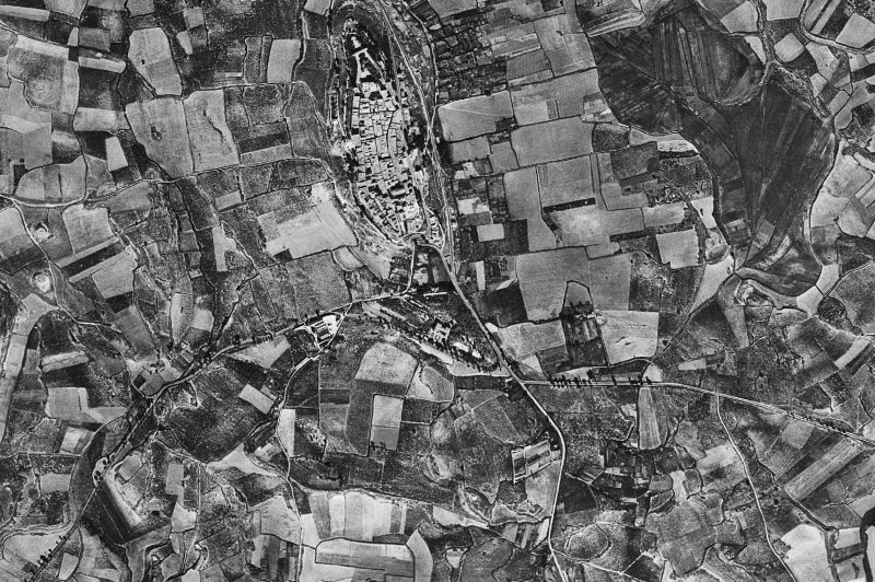 Ortofoto de 1956-1957 del núcleo de Laguardia