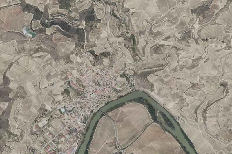 Ortofoto actual del núcleo de Lapuebla de Labarca