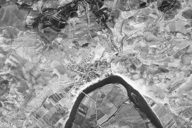 Ortofoto de 1956-1957 del núcleo de Lapuebla de Labarca