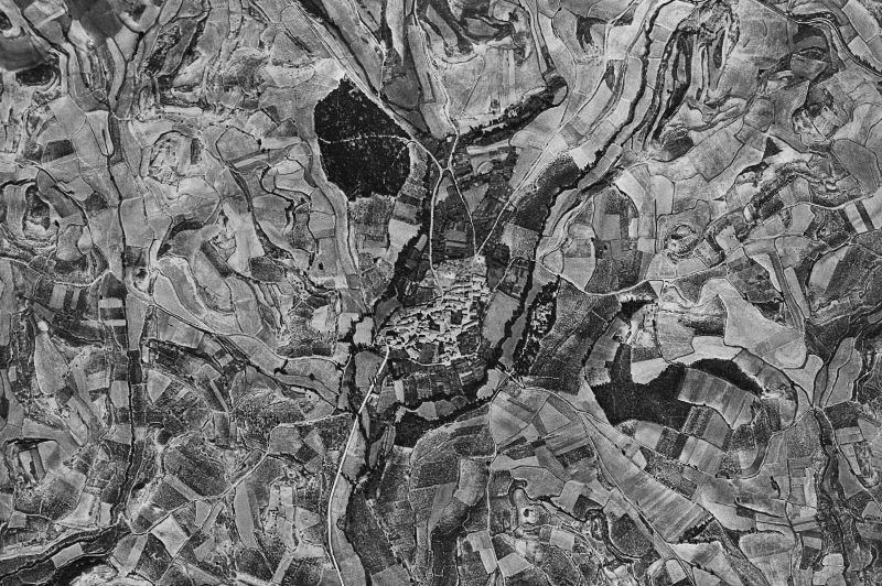 Ortofoto de 1956-1957 del núcleo de Leza