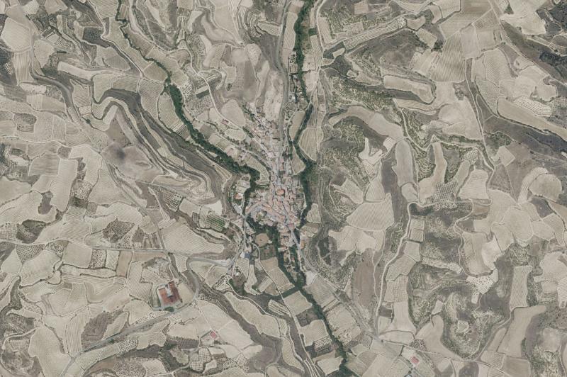 Ortofoto actual del núcleo de Moreda de Álava/Moreda Araba