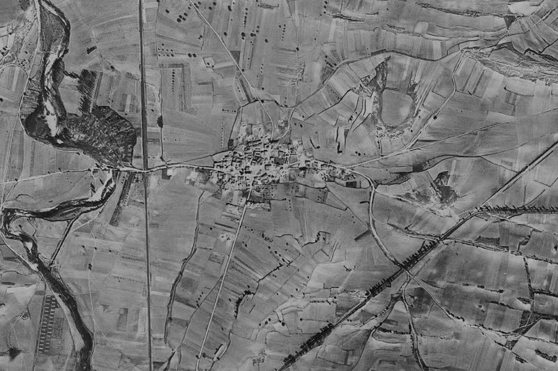 Ortofoto de 1956-1957 del núcleo de Ribera Baja/Erriberabeitia