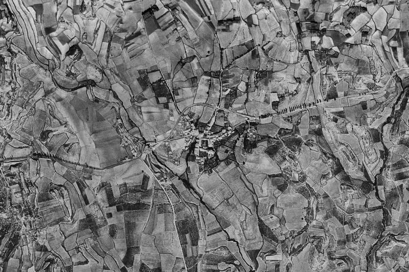 Ortofoto de 1956-1957 del núcleo de Samaniego