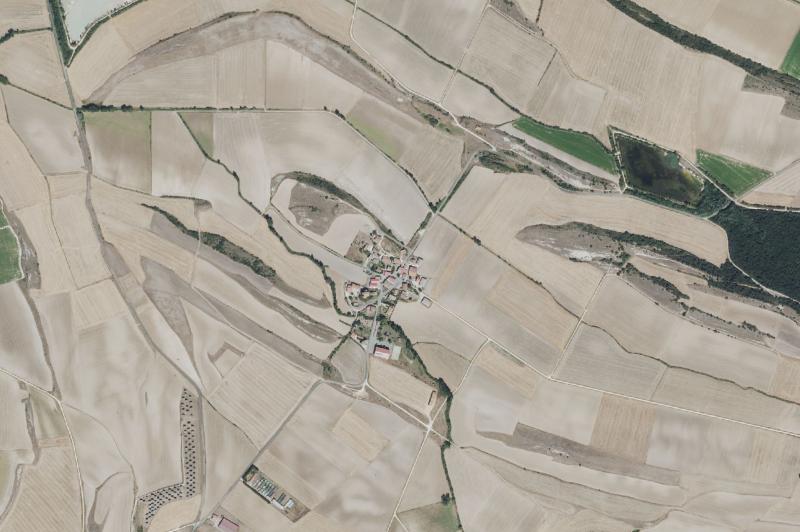 Ortofoto actual del núcleo de San Millán/Donemiliaga
