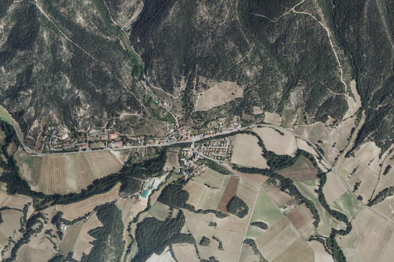 Ortofoto actual del núcleo de Valdegovía/Gaubea