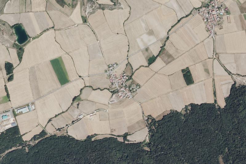 Ortofoto actual del núcleo de Harana/Valle de Arana