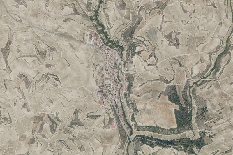 Ortofoto actual del núcleo de Villabuena de Álava/Eskuernaga