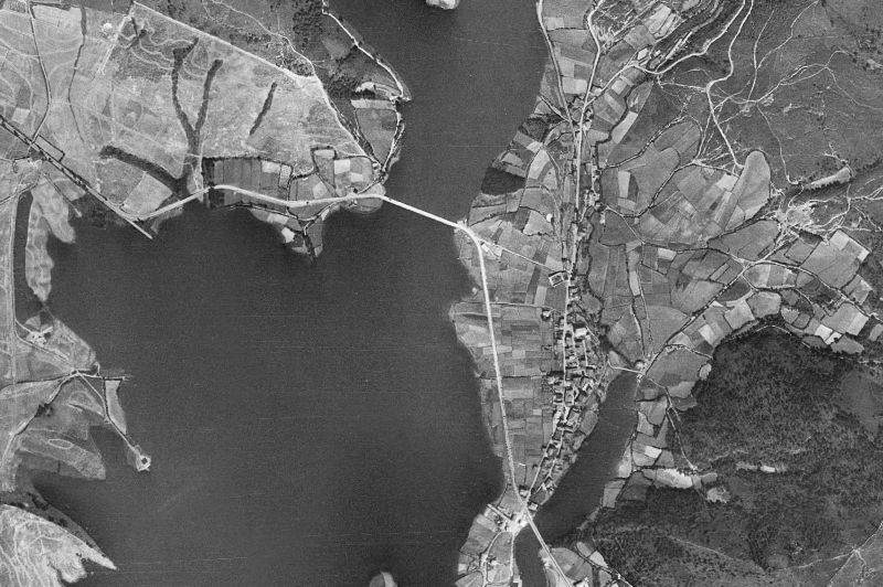 Ortofoto de 1956-1957 del núcleo de Legutio