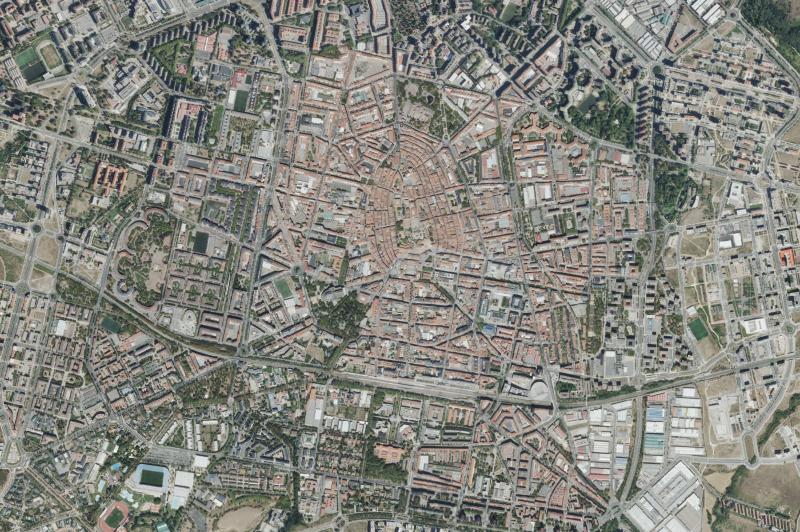 Ortofoto actual del núcleo de Vitoria-Gasteiz