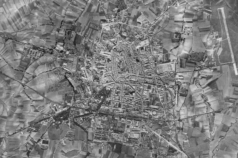 Ortofoto de 1956-1957 del núcleo de Vitoria-Gasteiz