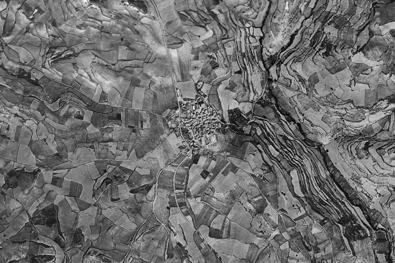 Ortofoto de 1956-1957 del núcleo de Yécora/Iekora