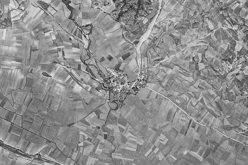 Ortofoto de 1956-1957 del núcleo de Zalduondo