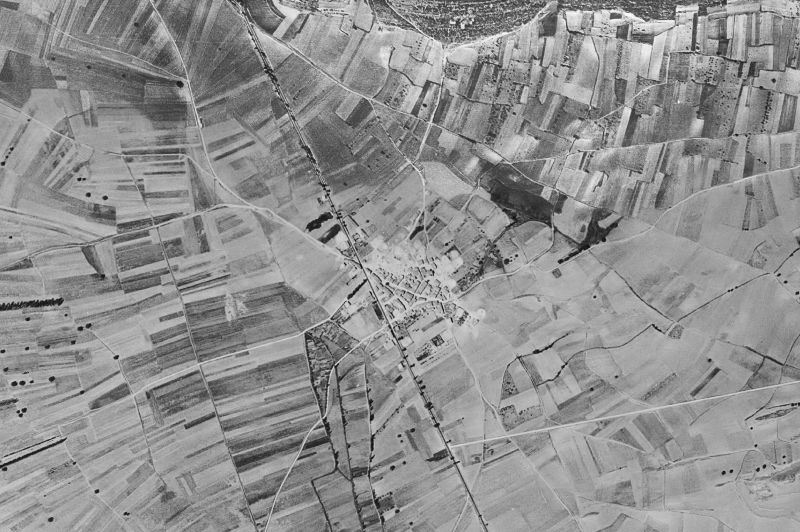 Ortofoto de 1956-1957 del núcleo de Zambrana