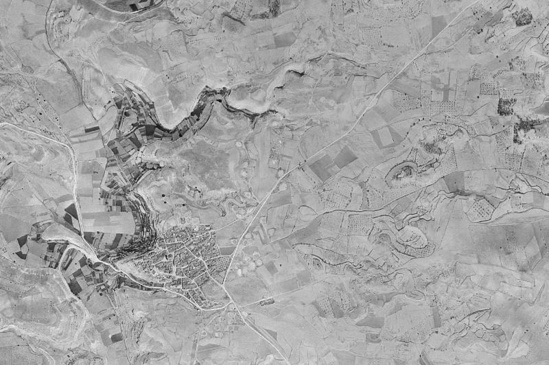 Ortofoto de 1956-1957 del núcleo de Abengibre