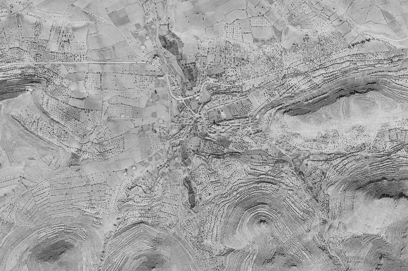 Ortofoto de 1956-1957 del núcleo de Alatoz