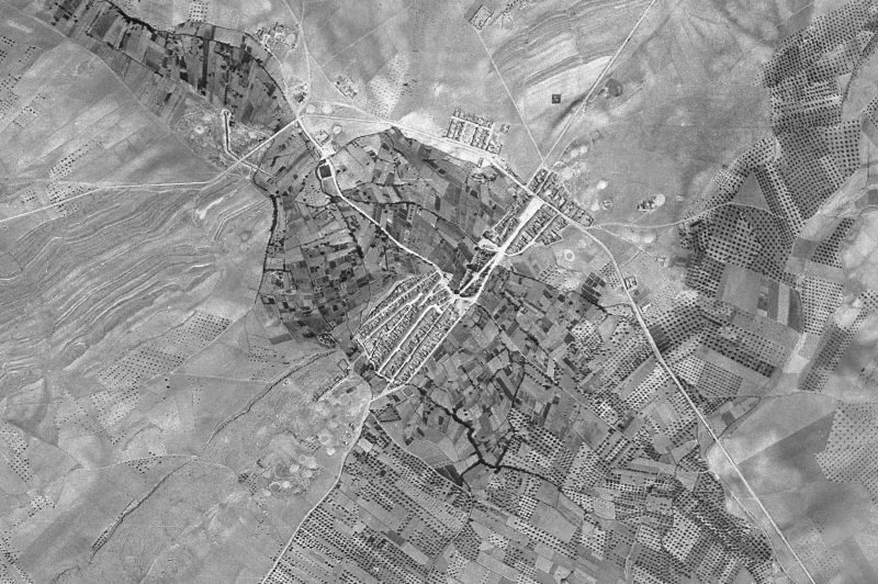 Ortofoto de 1956-1957 del núcleo de Albatana