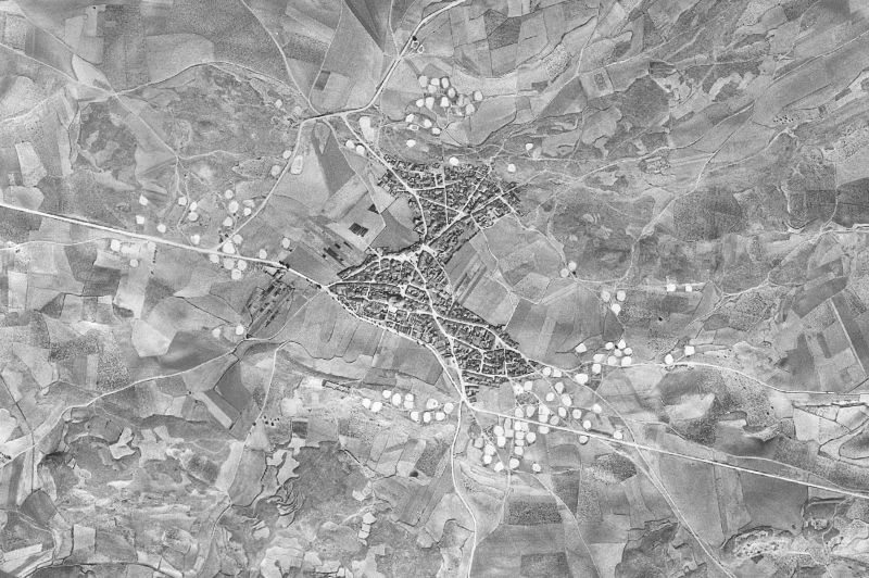 Ortofoto de 1956-1957 del núcleo de Alborea