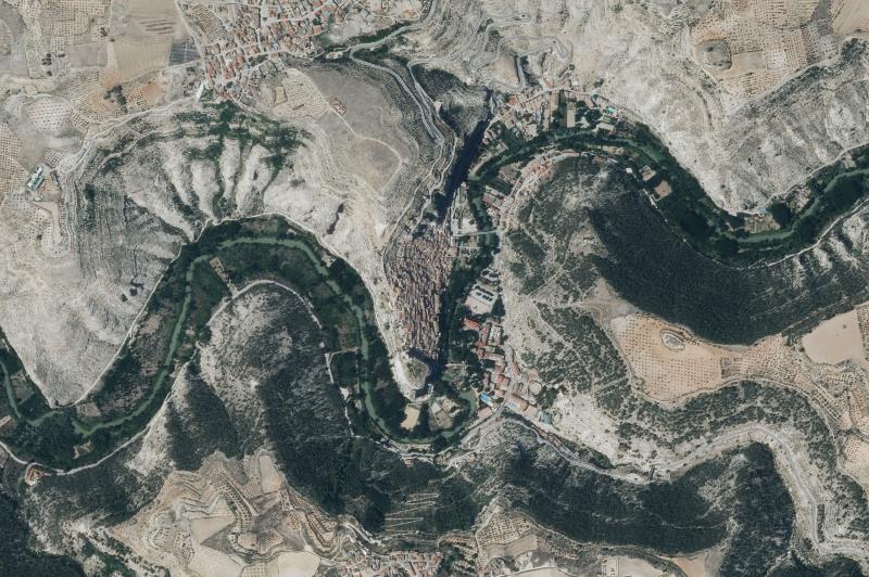 Ortofoto actual del núcleo de Alcalá del Júcar
