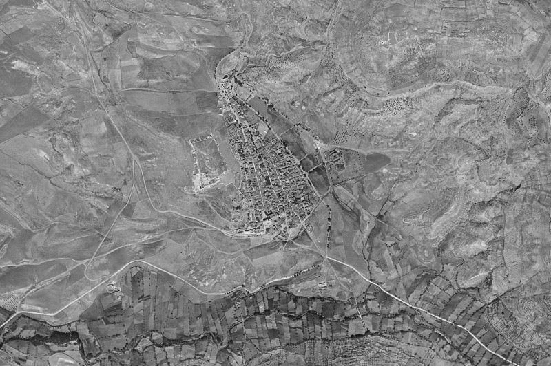 Ortofoto de 1956-1957 del núcleo de Alcaraz