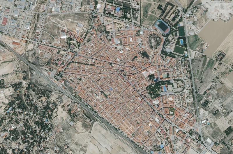 Ortofoto actual del núcleo de Almansa
