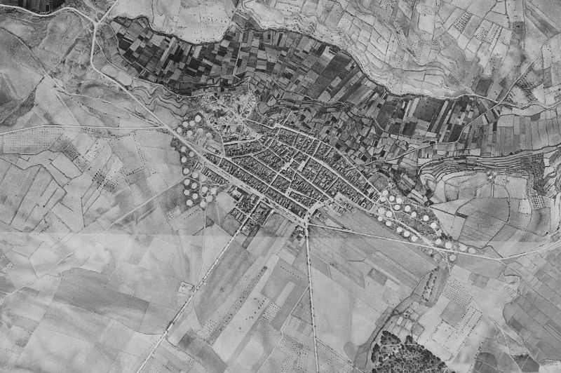 Ortofoto de 1956-1957 del núcleo de Alpera