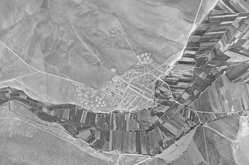 Ortofoto de 1956-1957 del núcleo de Balazote