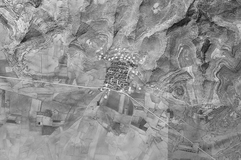 Ortofoto de 1956-1957 del núcleo de Balsa de Ves