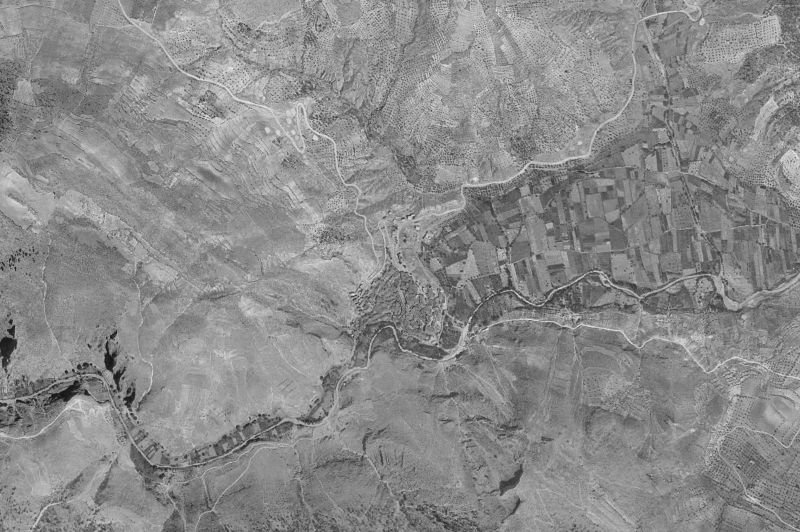 Ortofoto de 1956-1957 del núcleo de Bogarra