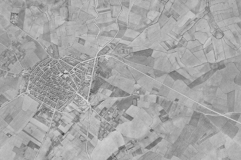 Ortofoto de 1956-1957 del núcleo de El Bonillo