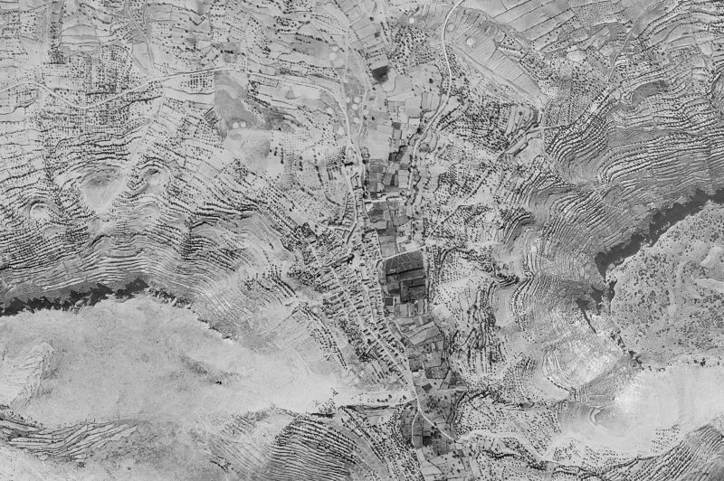 Ortofoto de 1956-1957 del núcleo de Carcelén