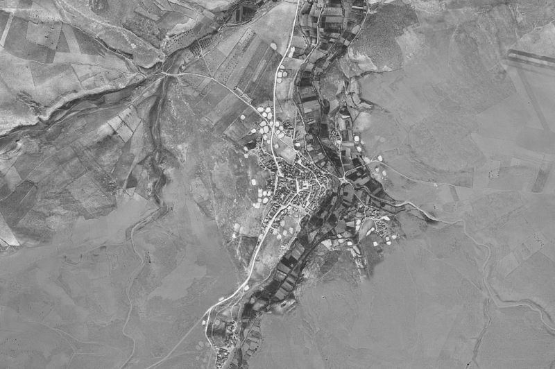 Ortofoto de 1956-1957 del núcleo de Casas de Lázaro