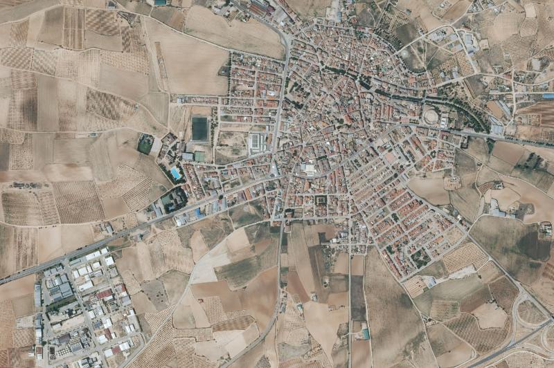 Ortofoto actual del núcleo de Casas-Ibáñez