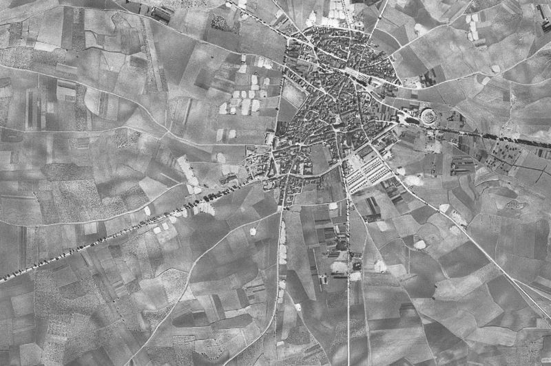 Ortofoto de 1956-1957 del núcleo de Casas-Ibáñez