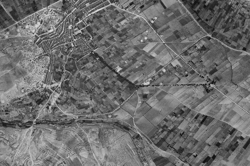 Ortofoto de 1956-1957 del núcleo de Caudete