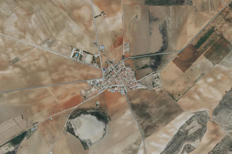 Ortofoto actual del núcleo de Corral-Rubio