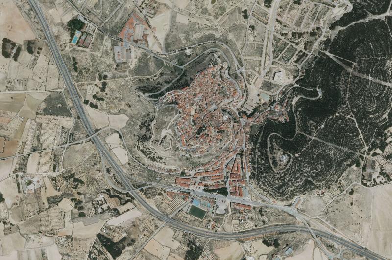 Ortofoto actual del núcleo de Chinchilla de Monte-Aragón