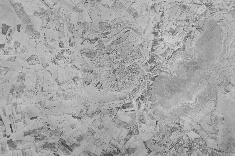 Ortofoto de 1956-1957 del núcleo de Chinchilla de Monte-Aragón