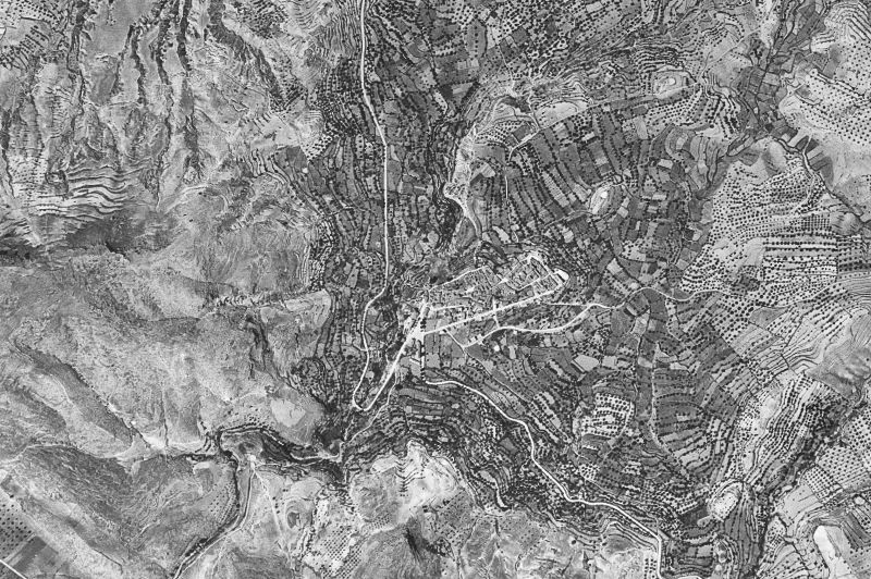 Ortofoto de 1956-1957 del núcleo de Férez