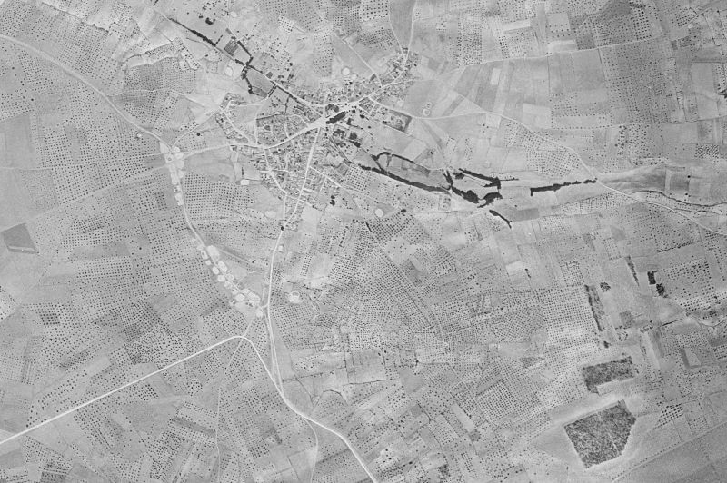Ortofoto de 1956-1957 del núcleo de Fuensanta