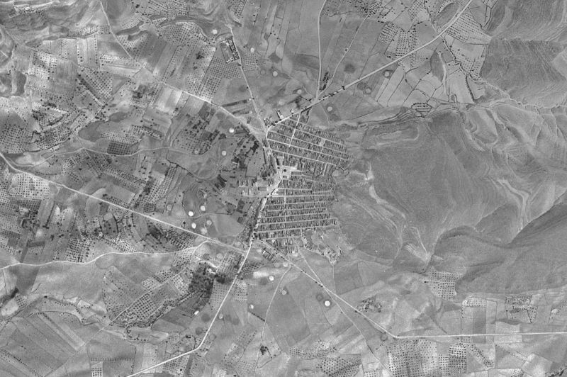 Ortofoto de 1956-1957 del núcleo de Fuente-Álamo