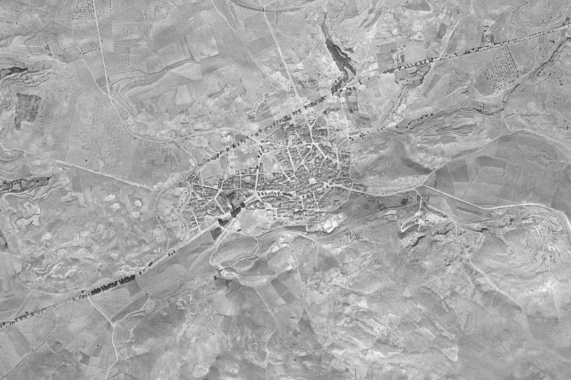 Ortofoto de 1956-1957 del núcleo de Fuentealbilla