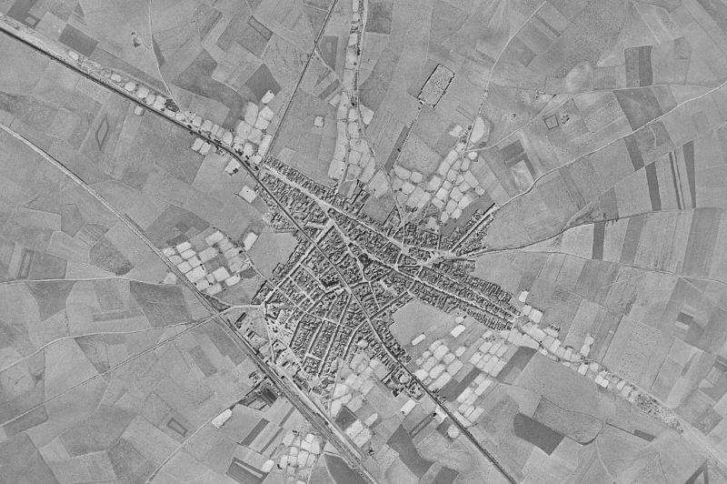 Ortofoto de 1956-1957 del núcleo de La Gineta